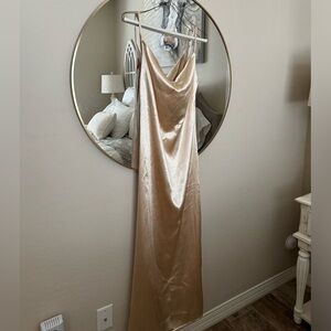 Beginning Boutique Maxi Dress - Size 8 - Champagne
